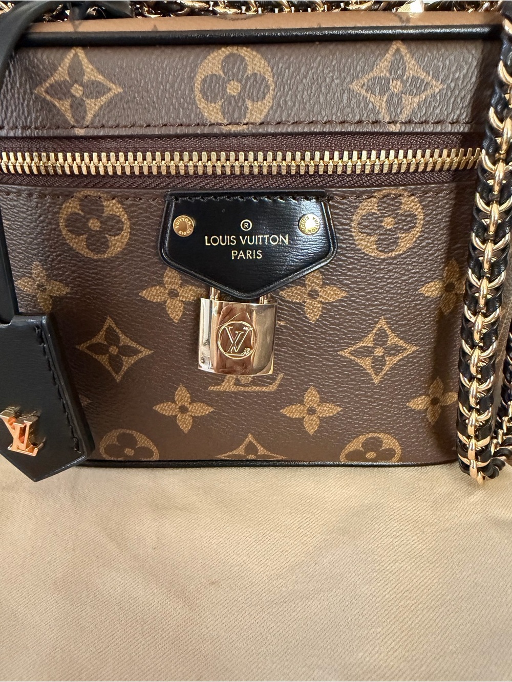 Louis Vuitton Brown Monogram pm Vanity Crossbody Bag with Gold Hardware - Picture 2 of 8
